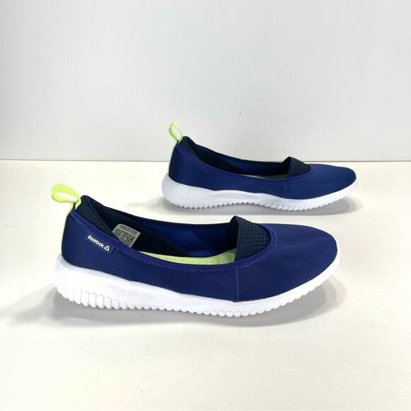 Reebok Memory Tech Massage Sneakers/Flats Size 8.5 Nave Blue Fabric Walking Shoe - Picture 3 of 15